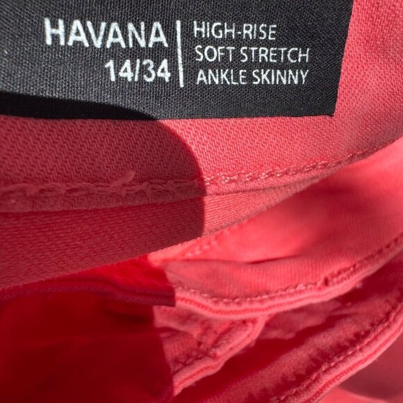 Buffalo David Bitton Havana High-Rise Ankle Skinny Jeans Soft Stretch Pink 14/34 - Picture 5 of 8